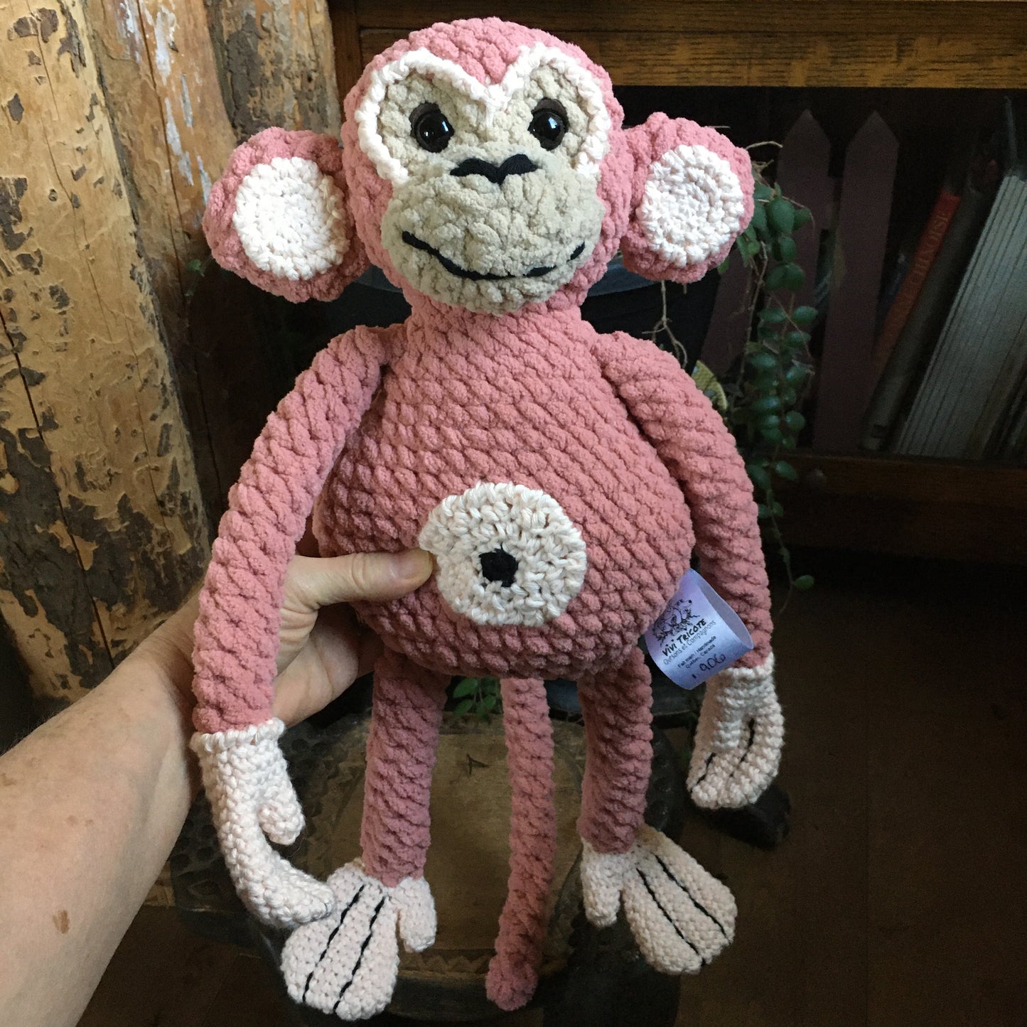 MOOKIE le p’tit singe rigolo - rose