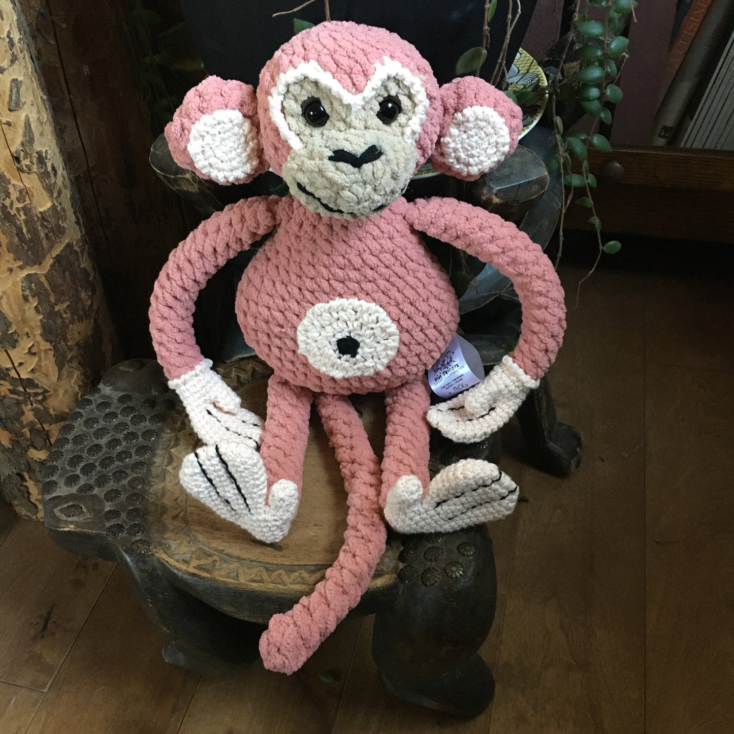 MOOKIE le p’tit singe rigolo - rose
