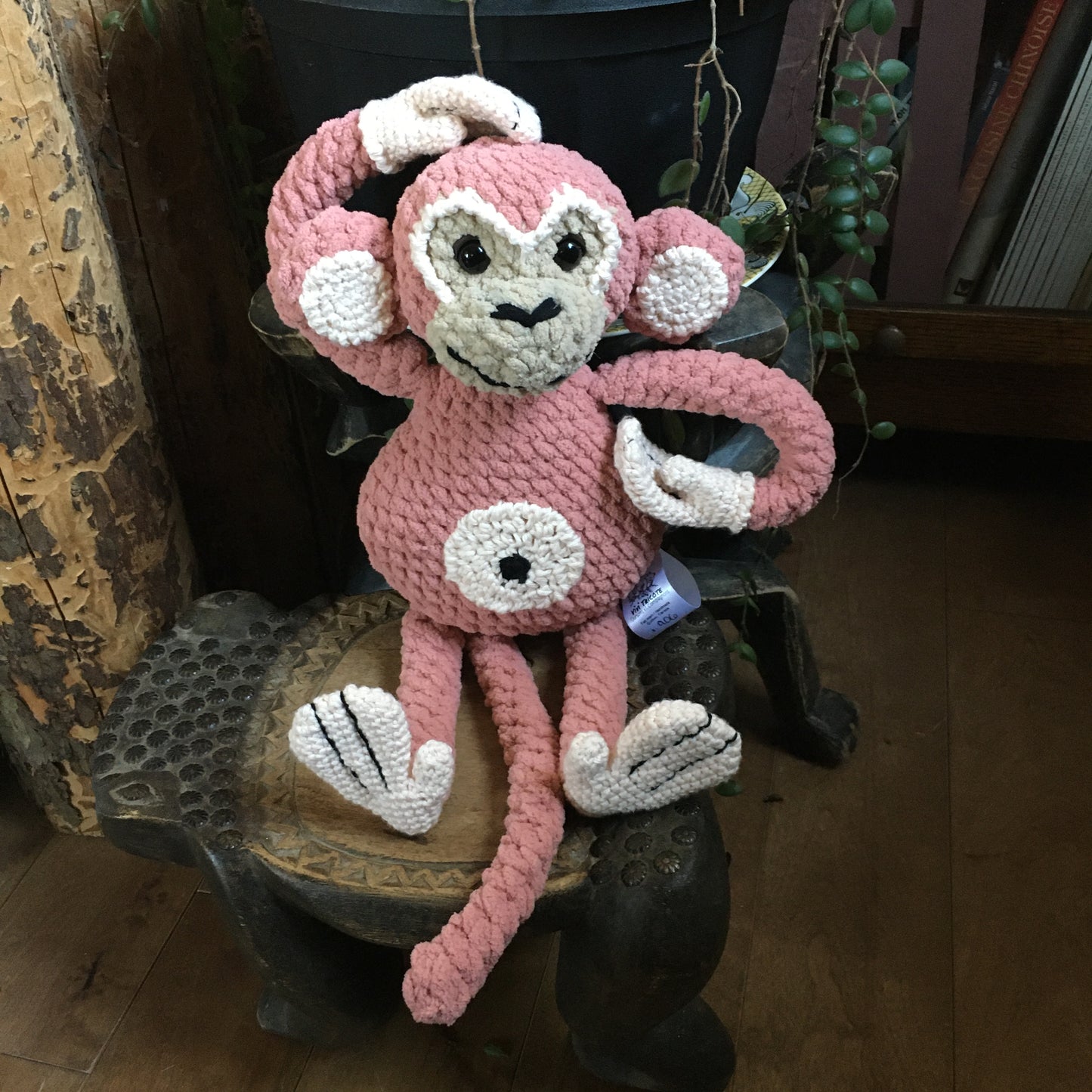 MOOKIE le p’tit singe rigolo - rose