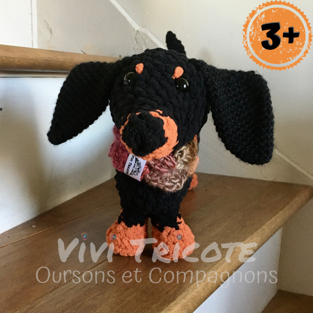 BONNIE TOUTOU, peluche teckel ultra longue