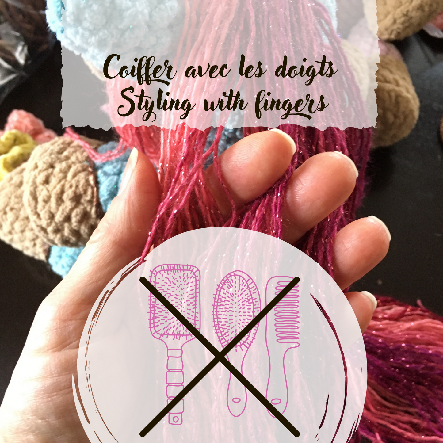 THÉA, LA LICORNE BLING-BLING À COIFFER aux couleurs bleu scintillantes et beige, cadeau unique très girly, Peut être personnalisée en TOUTOU DE NAISSANCE