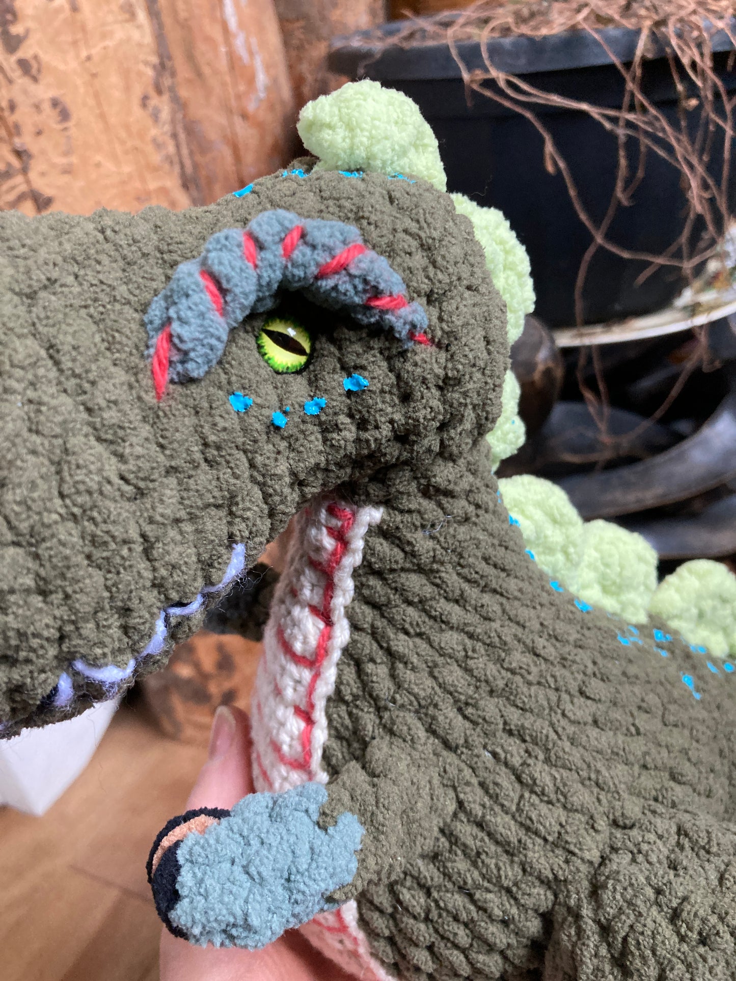 REX LE T-REX à grosse bedaine, peut être personnalisé en TOUTOU DE NAISSANCE