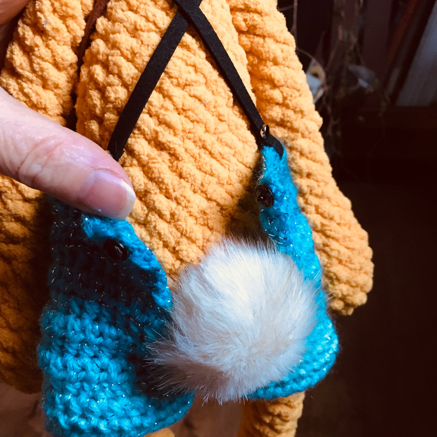 Le LAPIN CULOTTÉ JAUNE SOLEIL - Peut être personnalisé en TOUTOU DE NAISSANCE