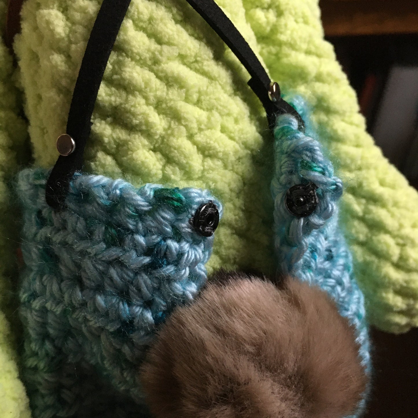 Le LAPIN CULOTTÉ VERT LIME - Peut être personnalisé en TOUTOU DE NAISSANCE
