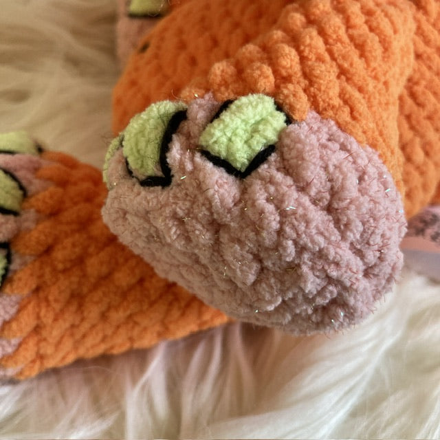 DADA L’ÉLÉPHANT ORANGE CAROTTE à grosse bedaine - peut être personnalisé en PELUCHE DE NAISSANCE