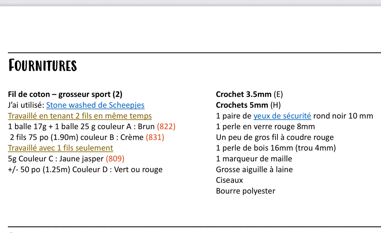 LE RENNE au NEZ ROUGE - PATRON GRATUIT AU CROCHET à télécharger, tutoriel PDF FRANÇAIS ou ANGLAIS
