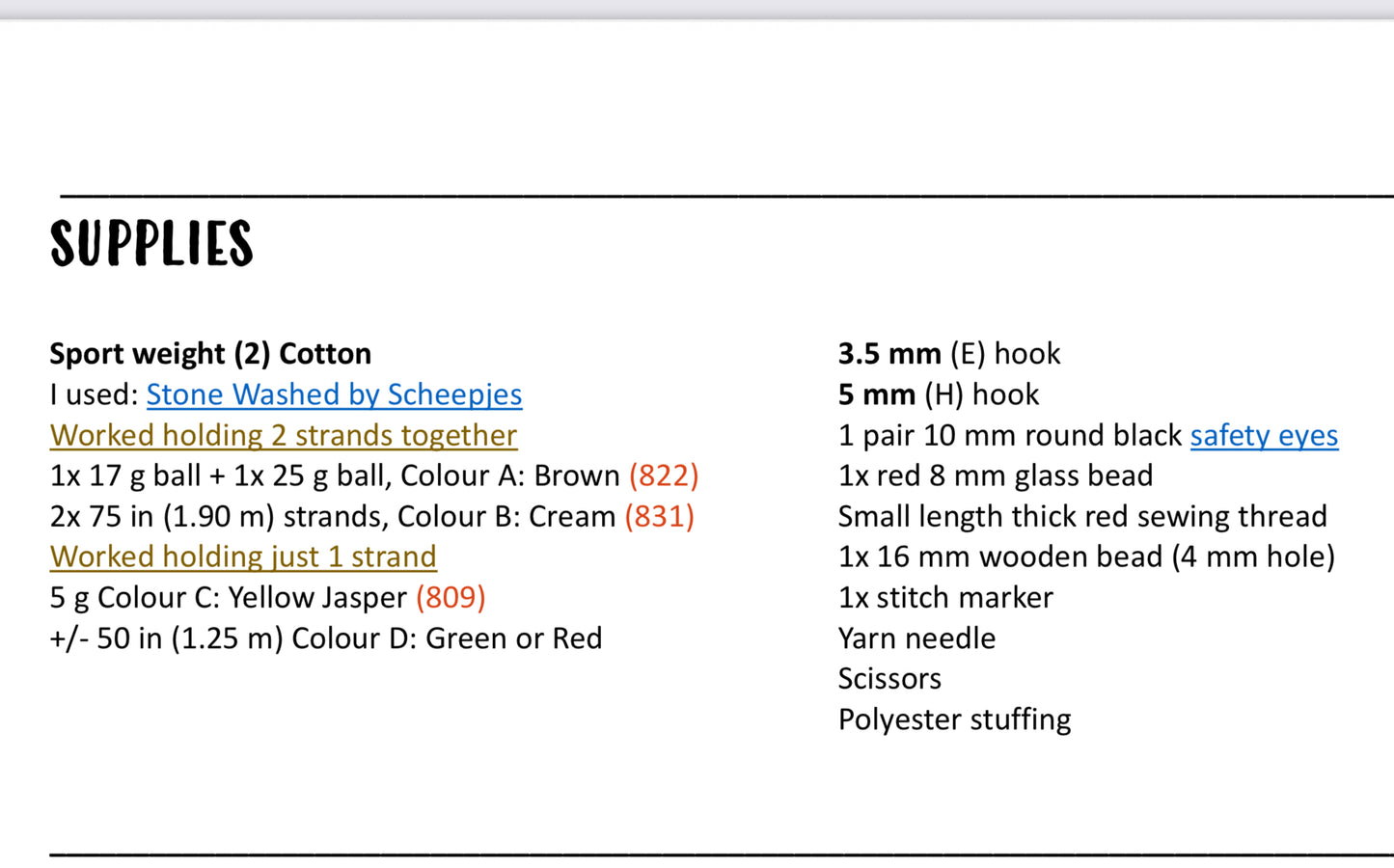 LE RENNE au NEZ ROUGE - PATRON GRATUIT AU CROCHET à télécharger, tutoriel PDF FRANÇAIS ou ANGLAIS