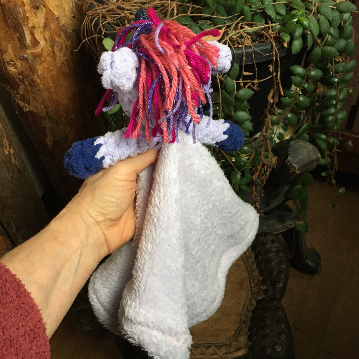 UNICORN RATTLE Soft toy (Softie-blankie) (871)