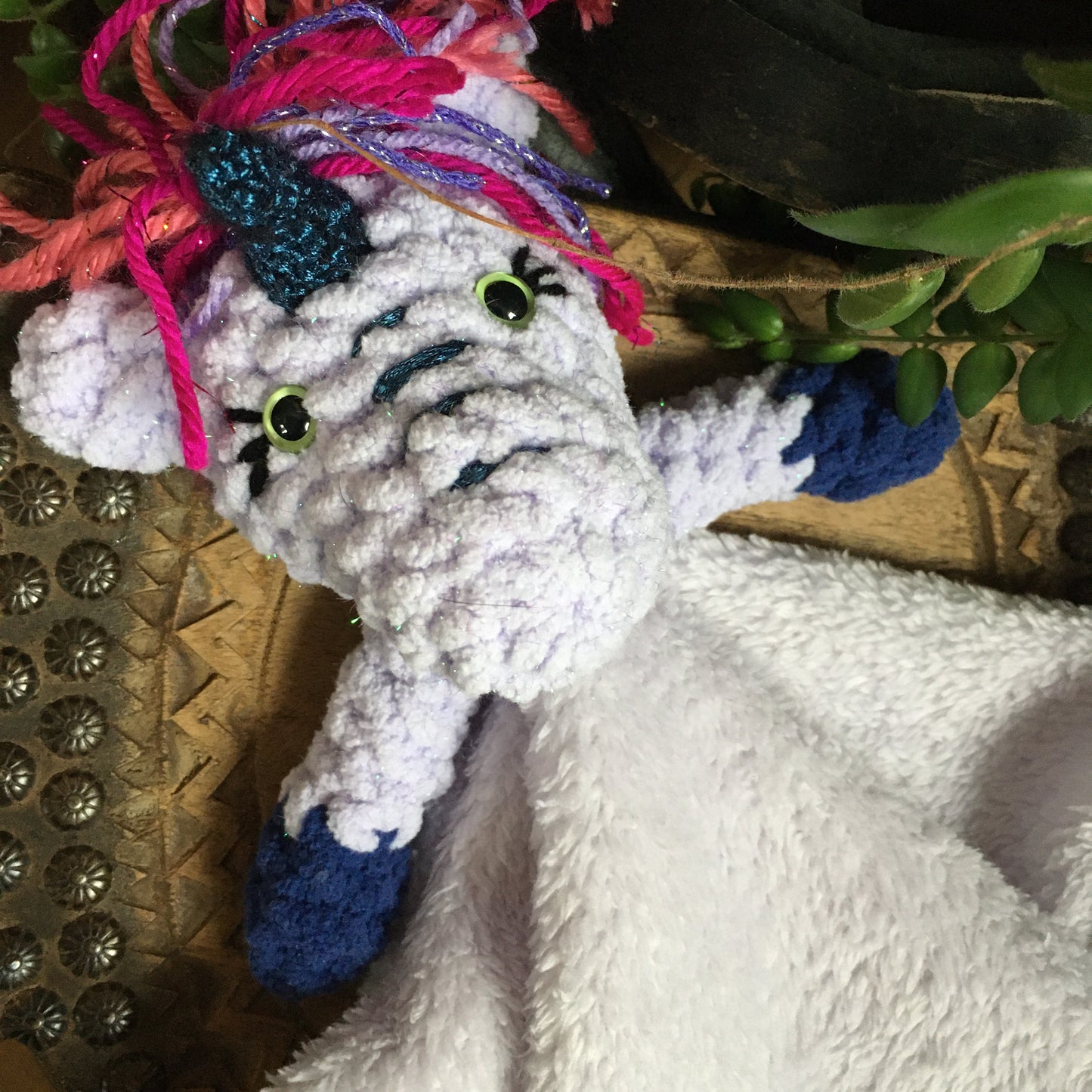 UNICORN RATTLE Soft toy (Softie-blankie) (871)
