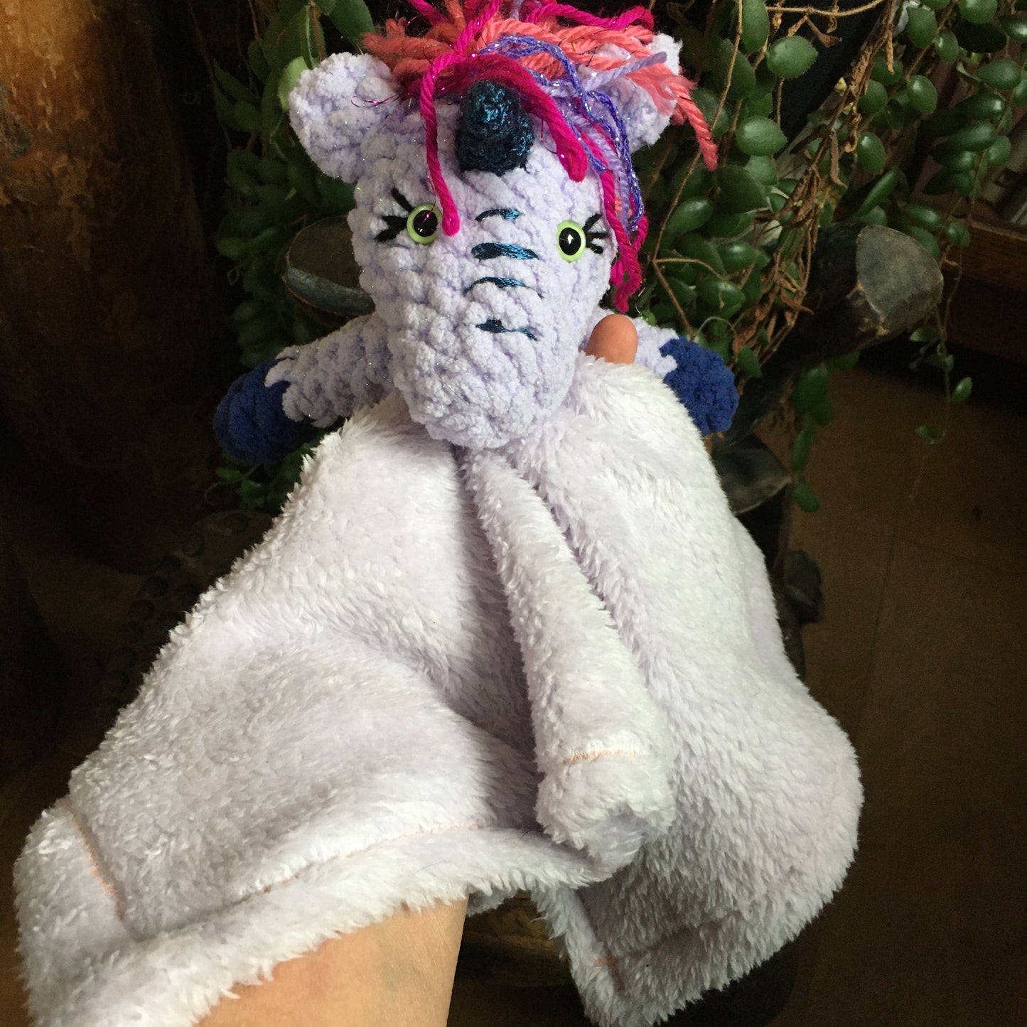 UNICORN RATTLE Soft toy (Softie-blankie) (871)