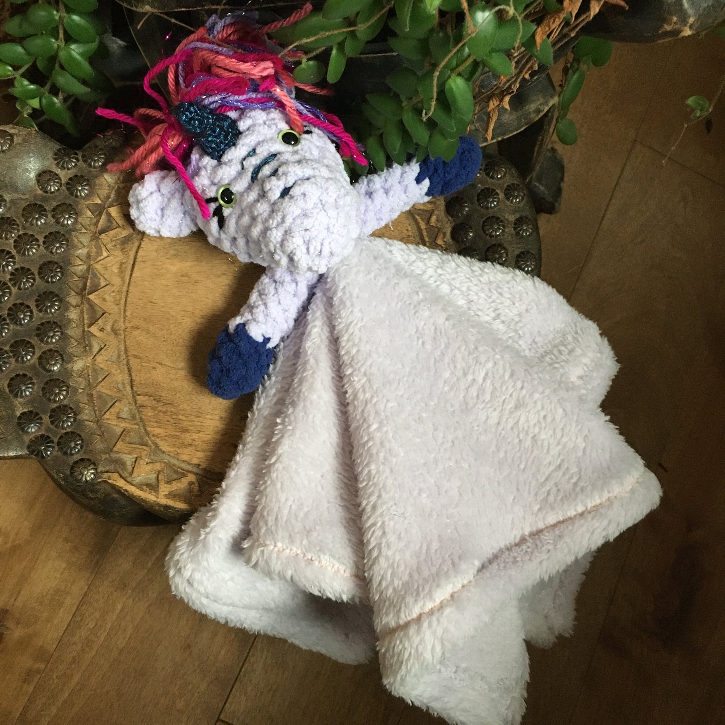 UNICORN RATTLE Soft toy (Softie-blankie) (871)