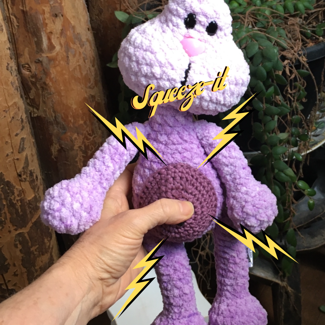 PERLIN PINPIN le lapin Squeeze-it - lilas
