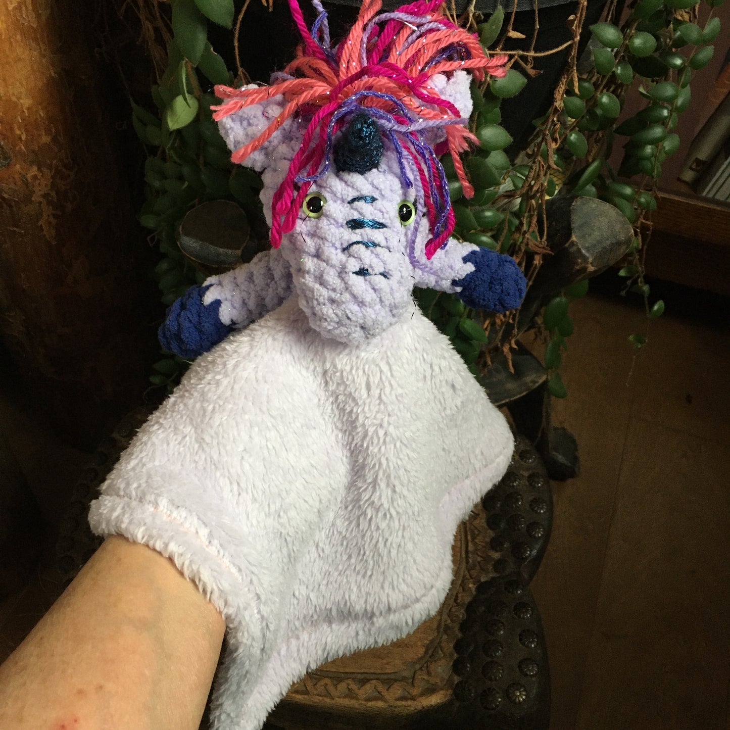 UNICORN RATTLE Soft toy (Softie-blankie) (871)