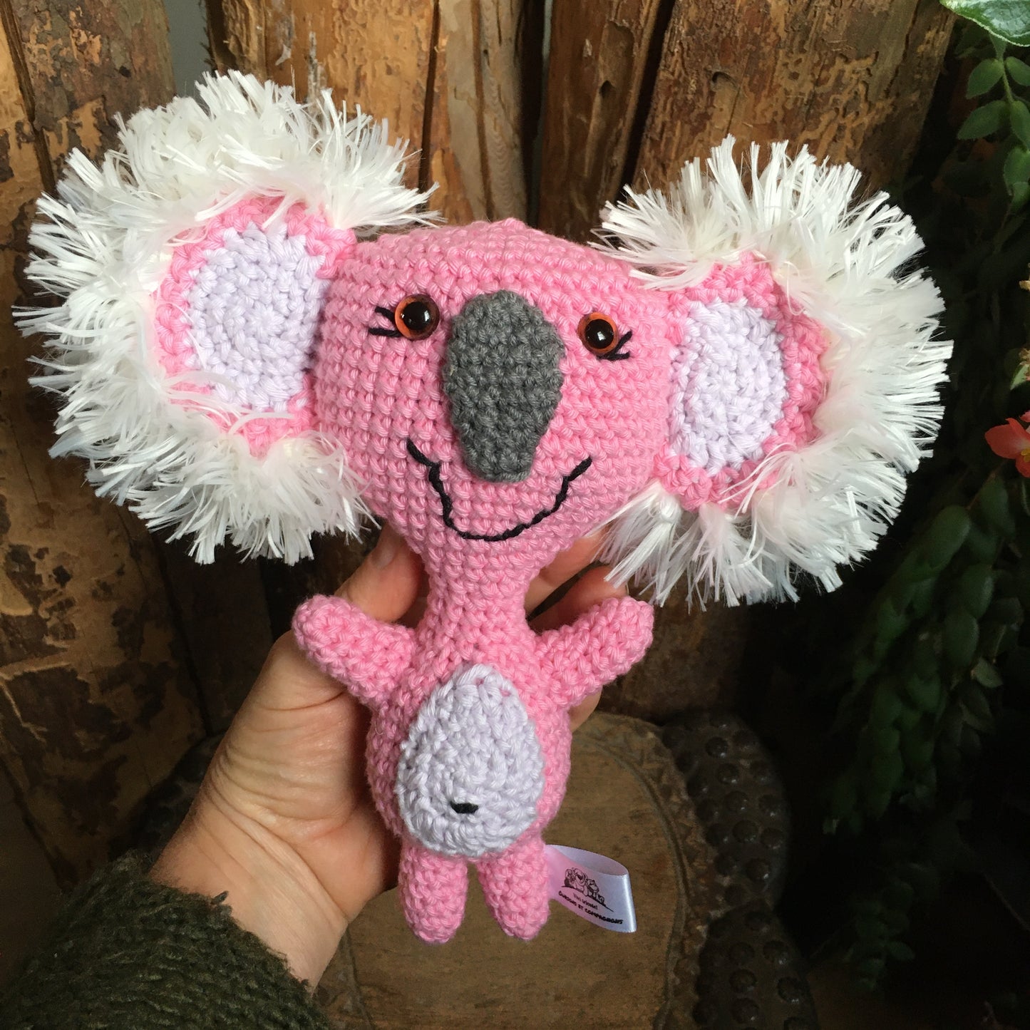 Little koa-lala smiling, koala plush 100% organic cotton