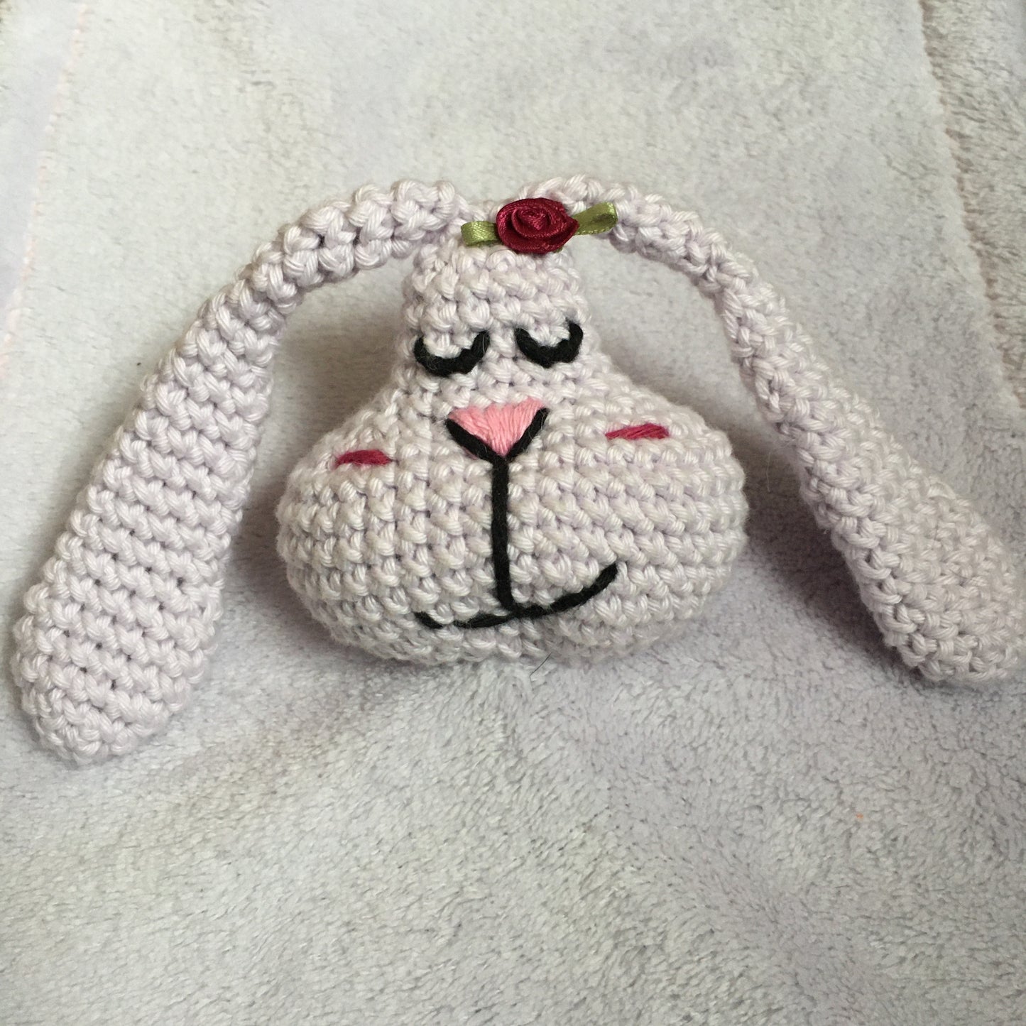 BUNNY RATTLE softie-blankie (881) Contain organic cotton