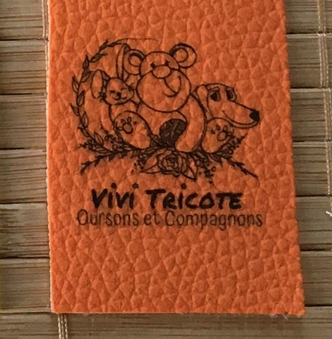 ÉTIQUETTE COEUR - Cuir VÉGANE