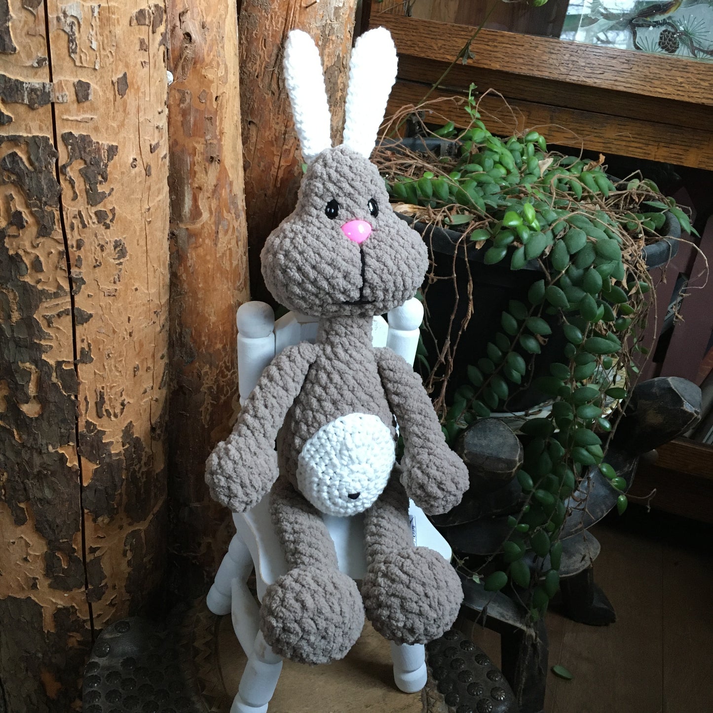 PERLIN PINPIN le lapin Squeeze-it - Beige et blanc