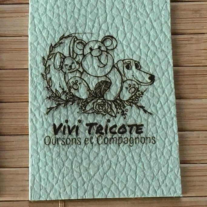 ÉTIQUETTE COEUR - Cuir VÉGANE