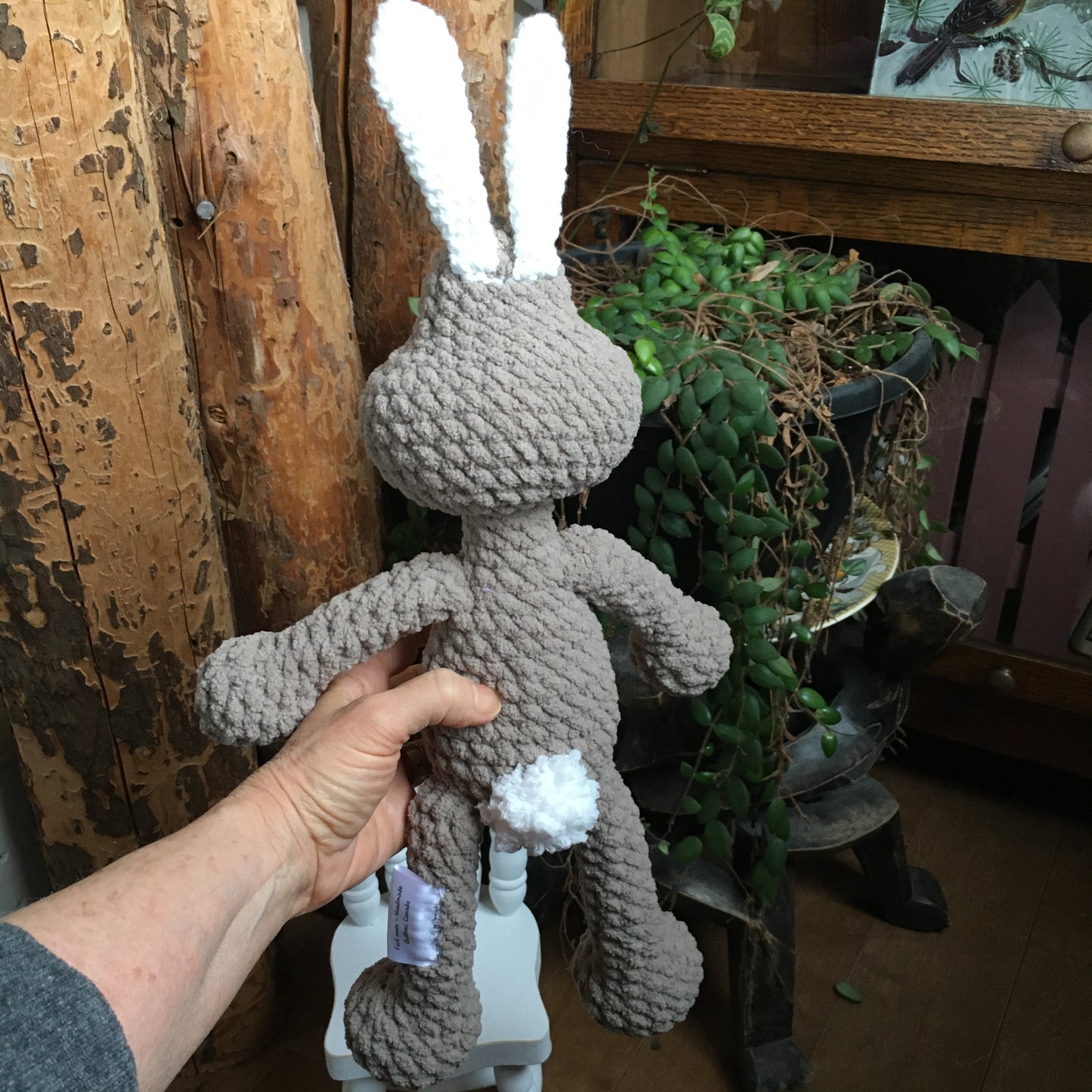 PERLIN PINPIN le lapin Squeeze-it - Beige et blanc