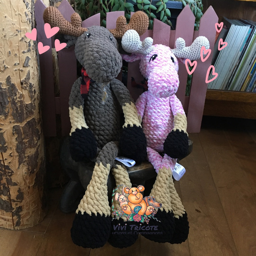 Jack le Nonorignal / the Moomoose - CROCHET PATTERN to download, French or English PDF