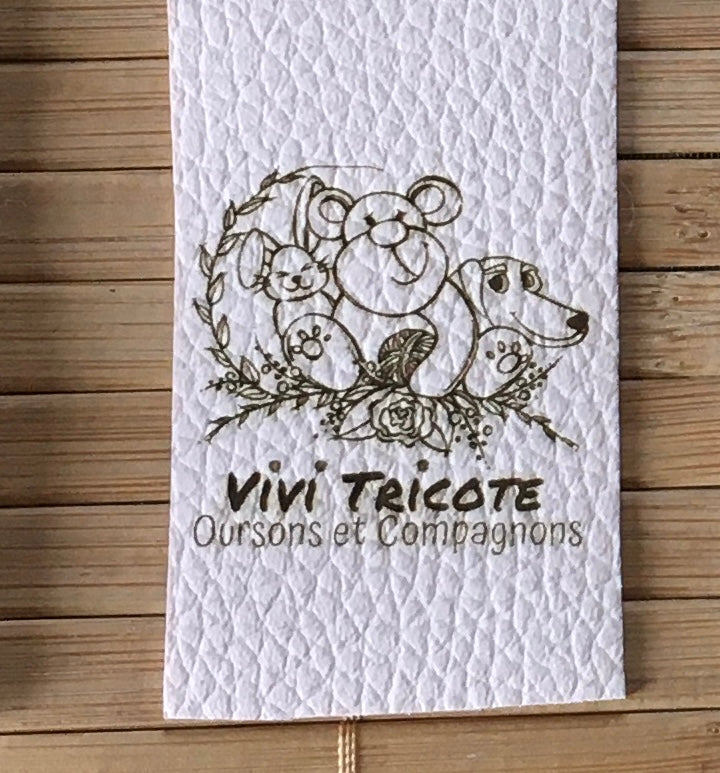 ÉTIQUETTE COEUR - Cuir VÉGANE