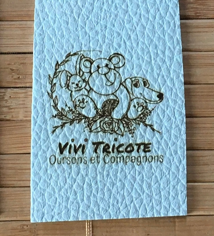 ÉTIQUETTE COEUR - Cuir VÉGANE