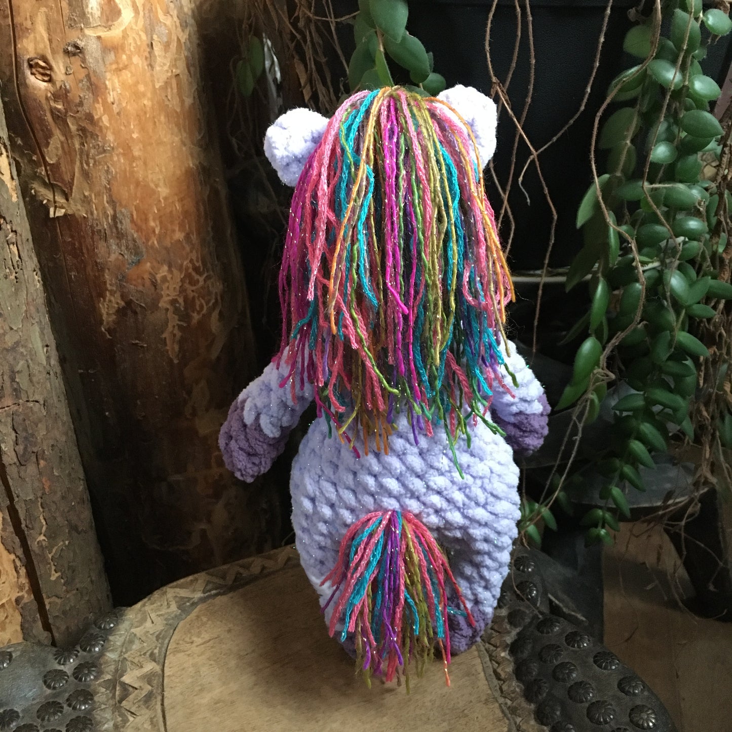 La PETITE LICORNE À COIFFER toute scintillante (Lilas et mauve)