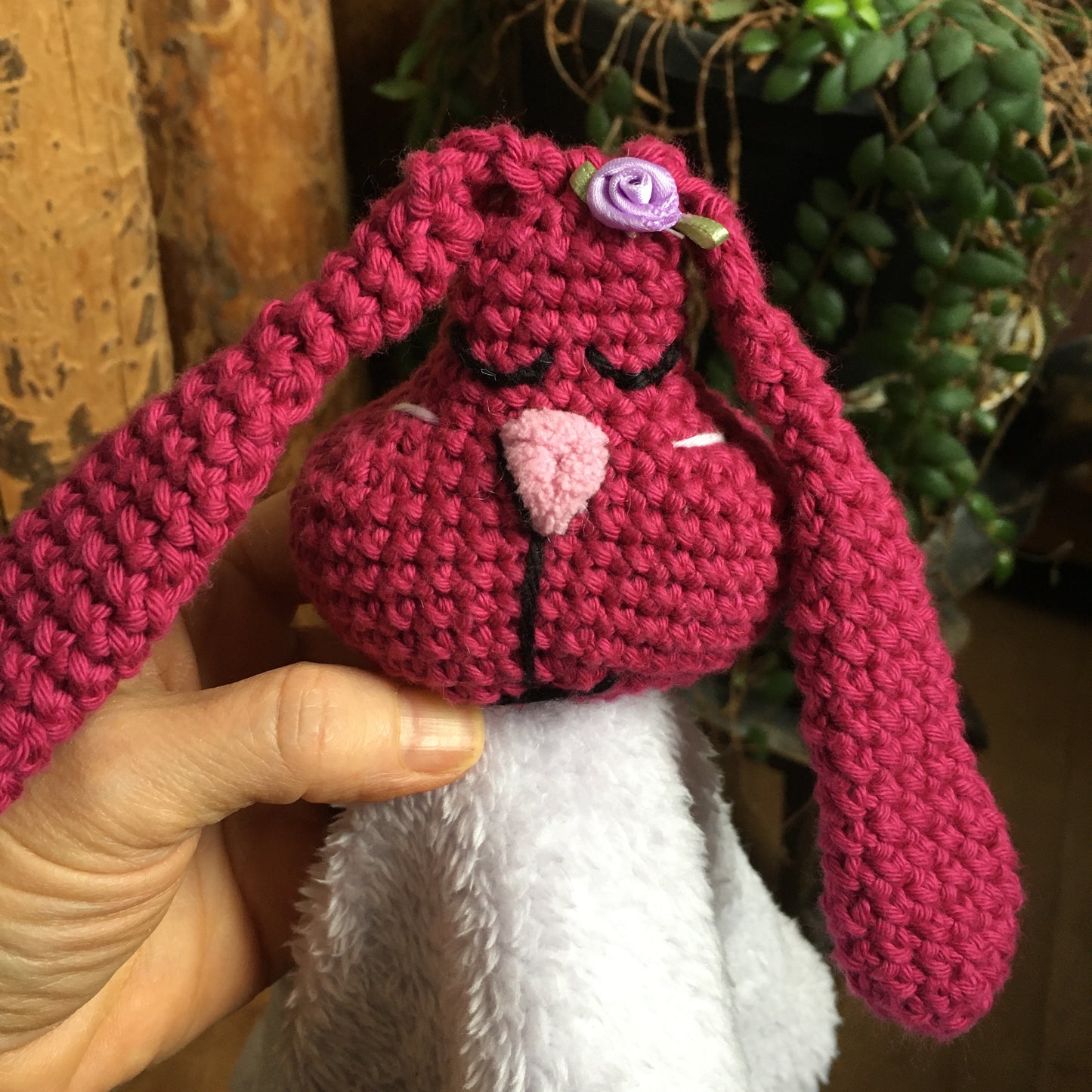 RABBIT RATTLE softie-blankie (877)