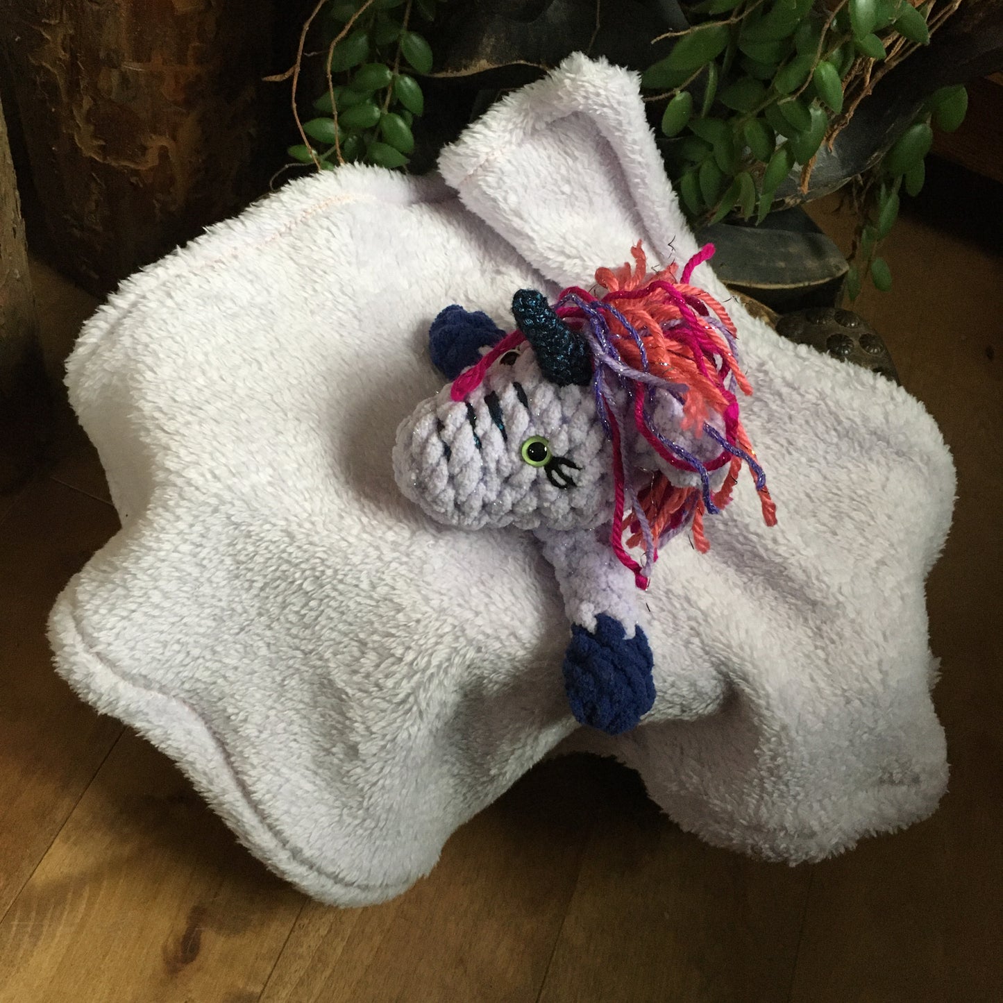 UNICORN RATTLE Soft toy (Softie-blankie) (871)