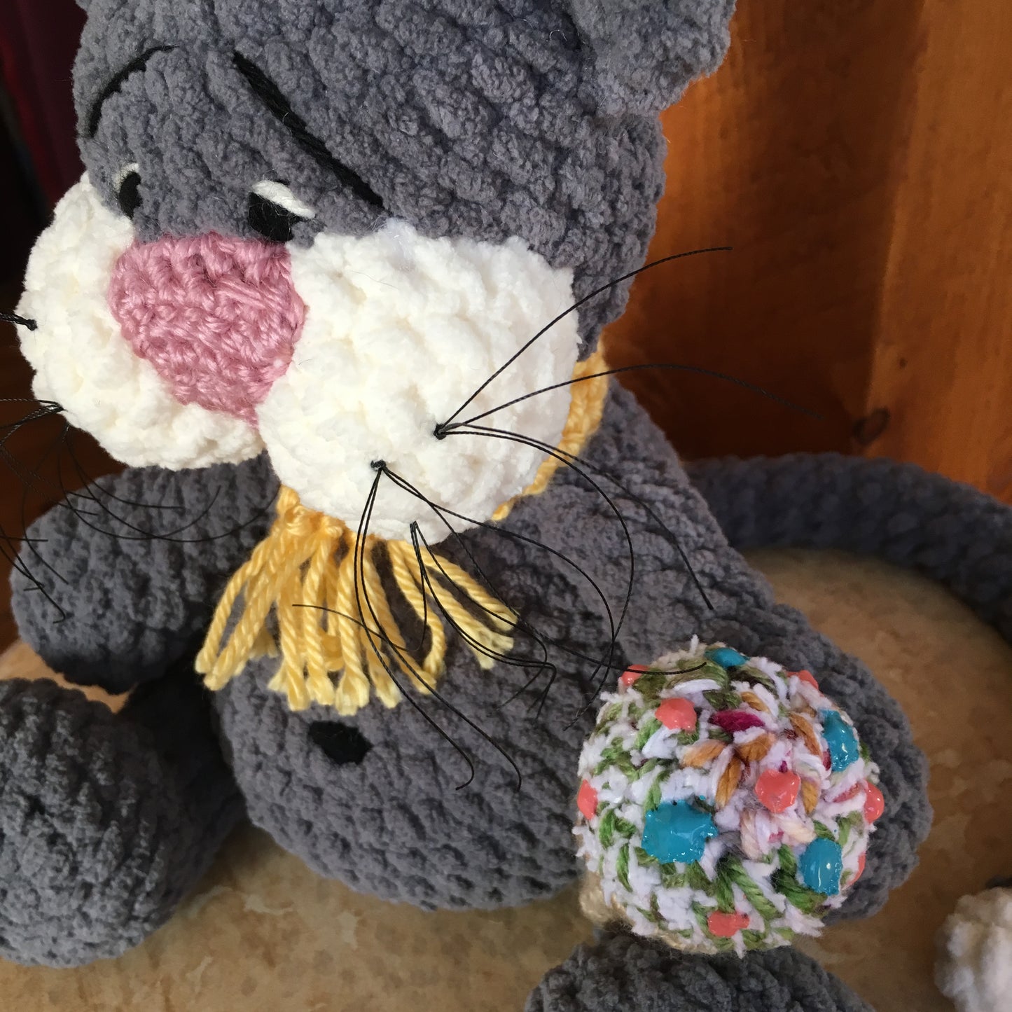 ROSETTE LE CHATON GOURMAND, Patron au crochet à télécharger, PDF Français et Anglais