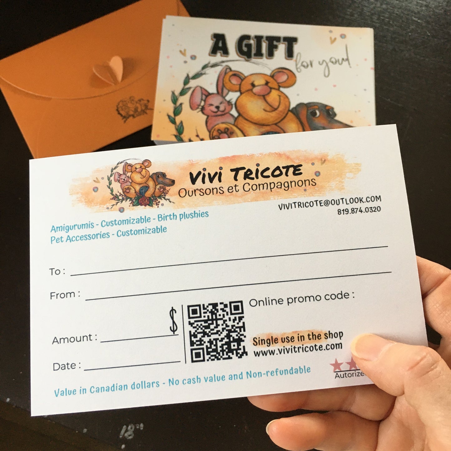 GIFT CARDS by mail (English)