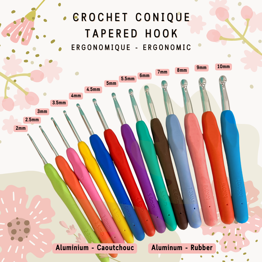 KIT CROCHETS ERGONOMIQUES (CONIQUE-TAPERED)