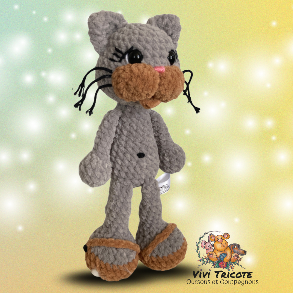 BONO the mini kitten - CROCHET PATTERN to download, PDF tutorial in French