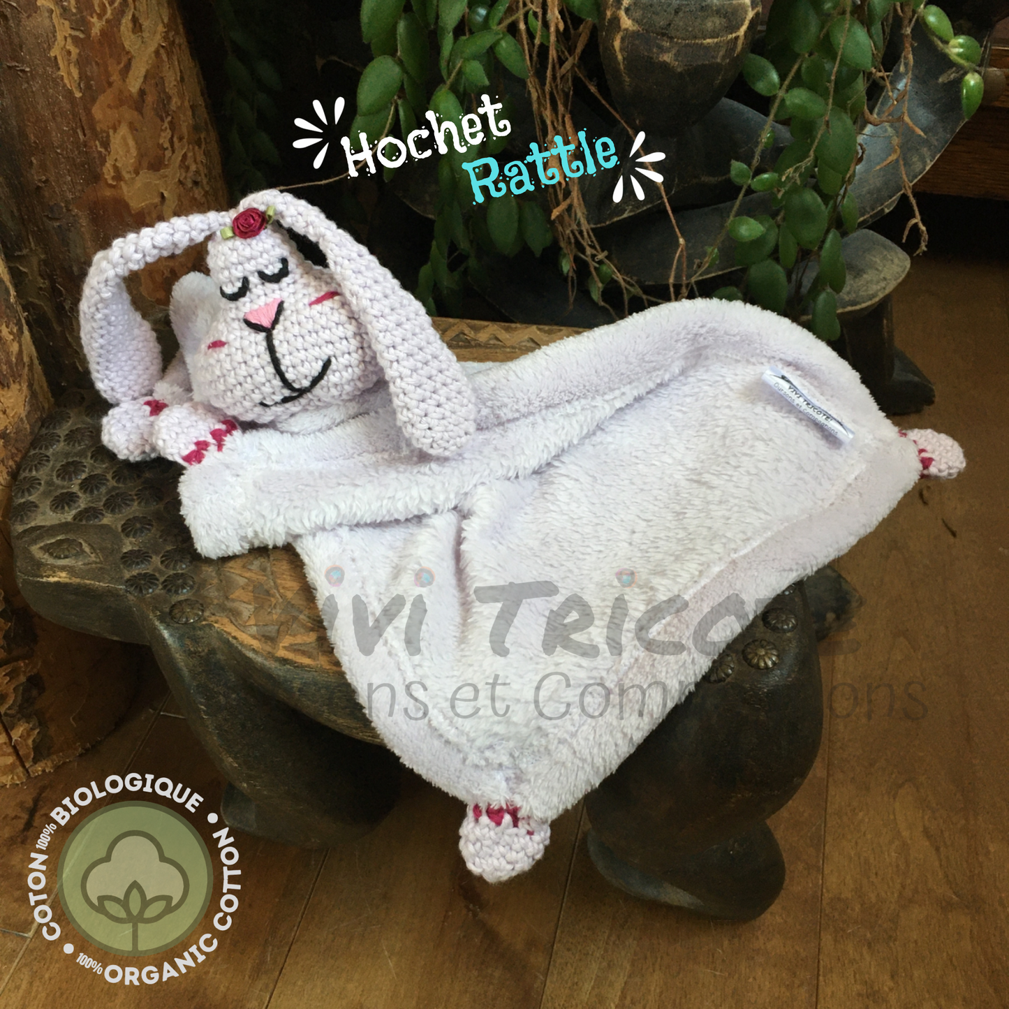 LAPIN HOCHET Toutou-Doudou (#881) Contient coton biologique