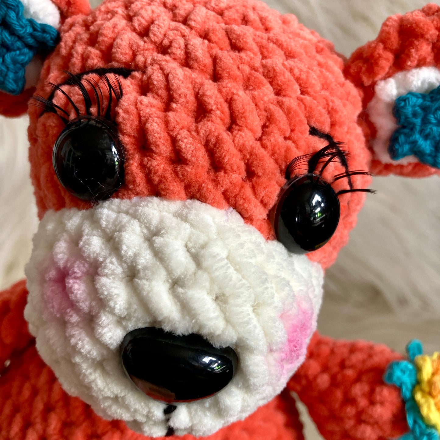 MINNIE L’OURSON - Couleur mango - peut être personnalisé en PELUCHE DE NAISSANCE (1061)