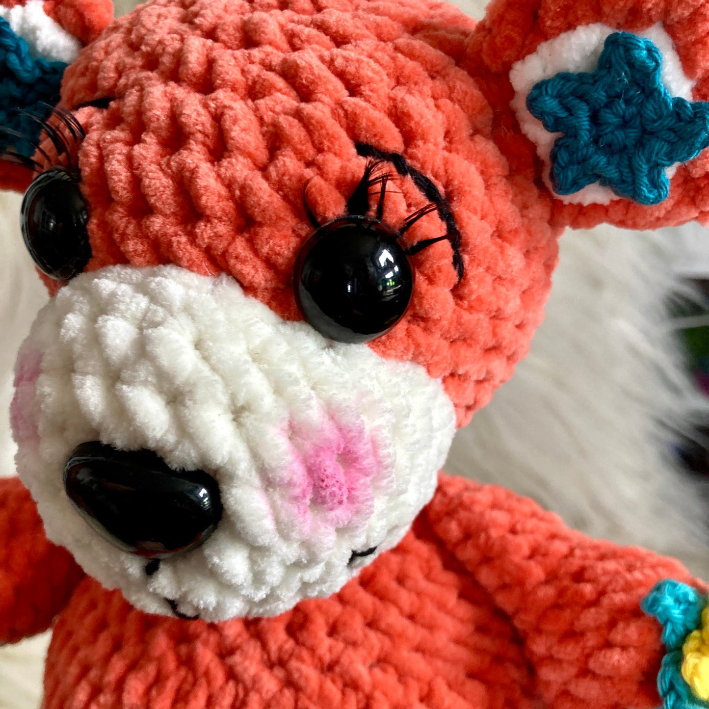 MINNIE L’OURSON - Couleur mango - peut être personnalisé en PELUCHE DE NAISSANCE (1061)