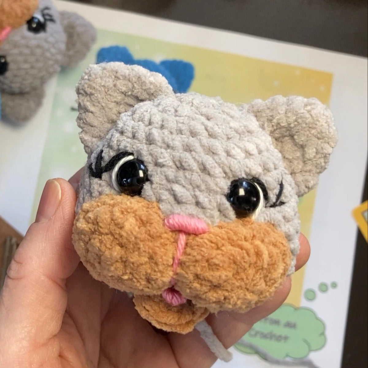 BONO the mini kitten - CROCHET PATTERN to download, PDF tutorial in French