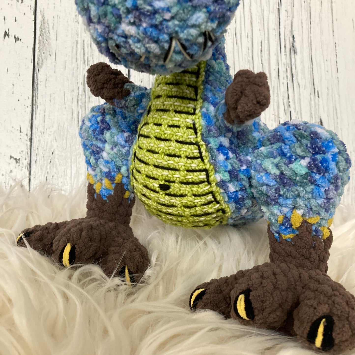 REX LE T-REX BLEU à grosse bedaine, peut être  personnalisé en TOUTOU DE NAISSANCE (#1128)