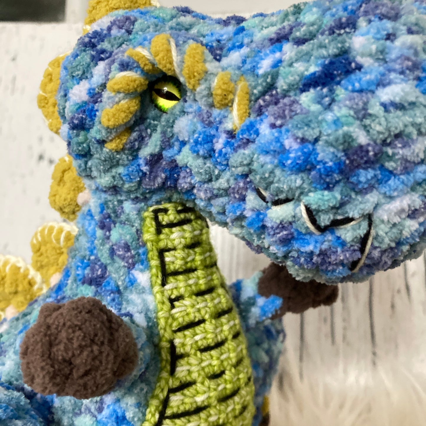 REX LE T-REX BLEU à grosse bedaine, peut être  personnalisé en TOUTOU DE NAISSANCE (#1128)