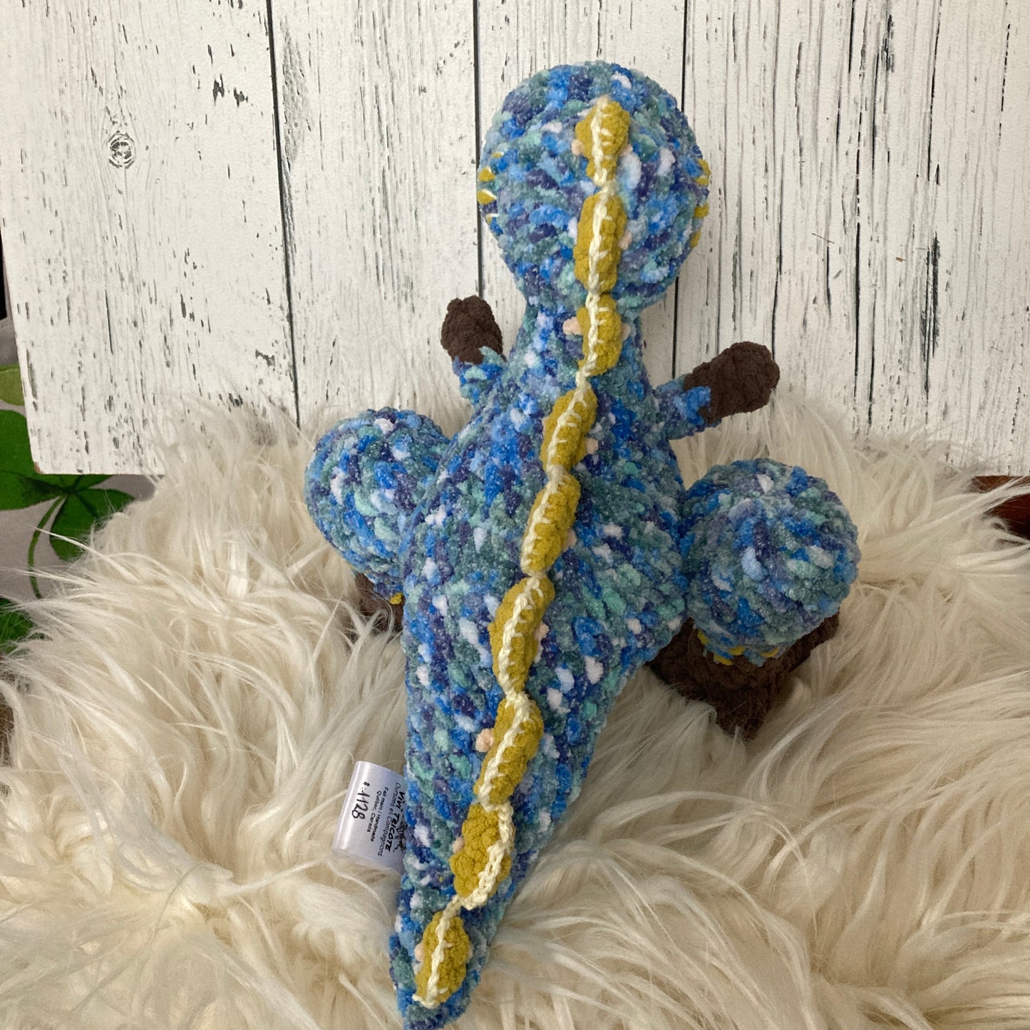 REX LE T-REX BLEU à grosse bedaine, peut être  personnalisé en TOUTOU DE NAISSANCE (#1128)