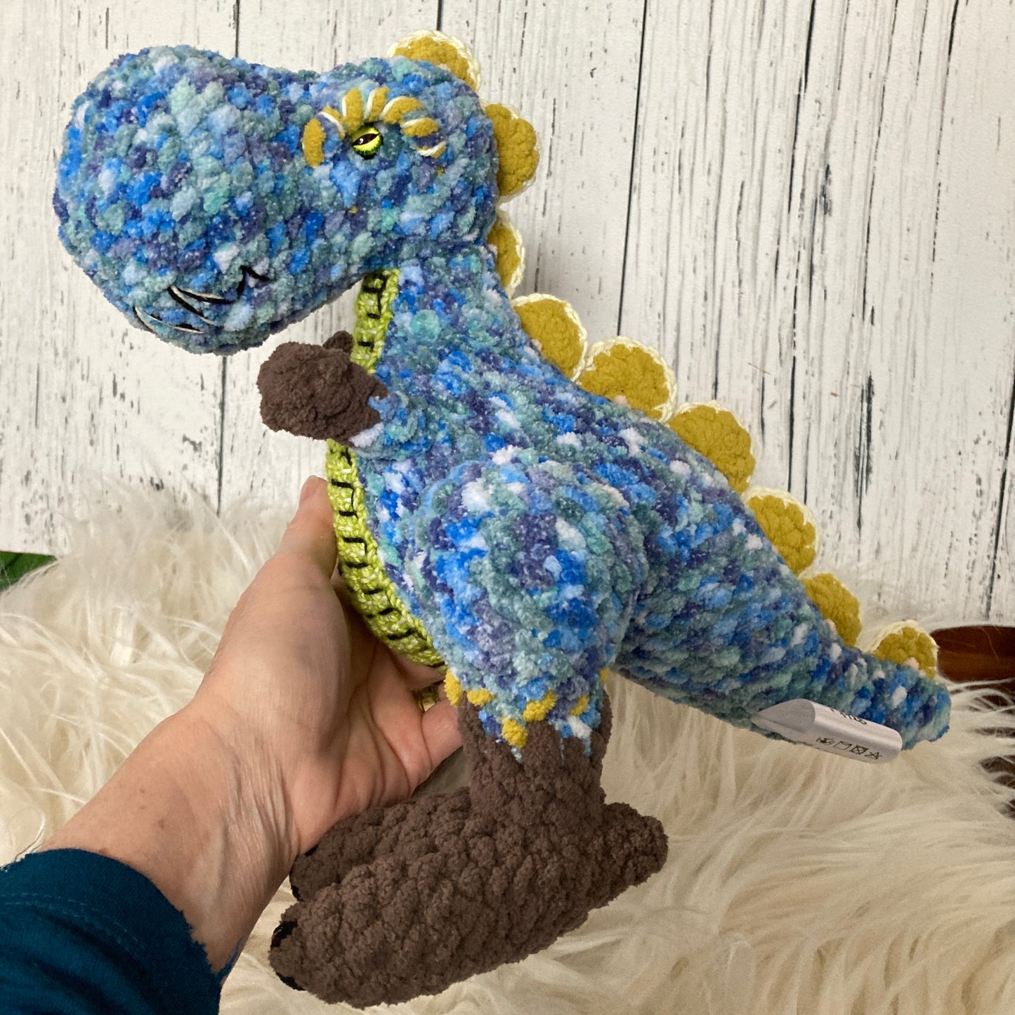 REX LE T-REX BLEU à grosse bedaine, peut être  personnalisé en TOUTOU DE NAISSANCE (#1128)