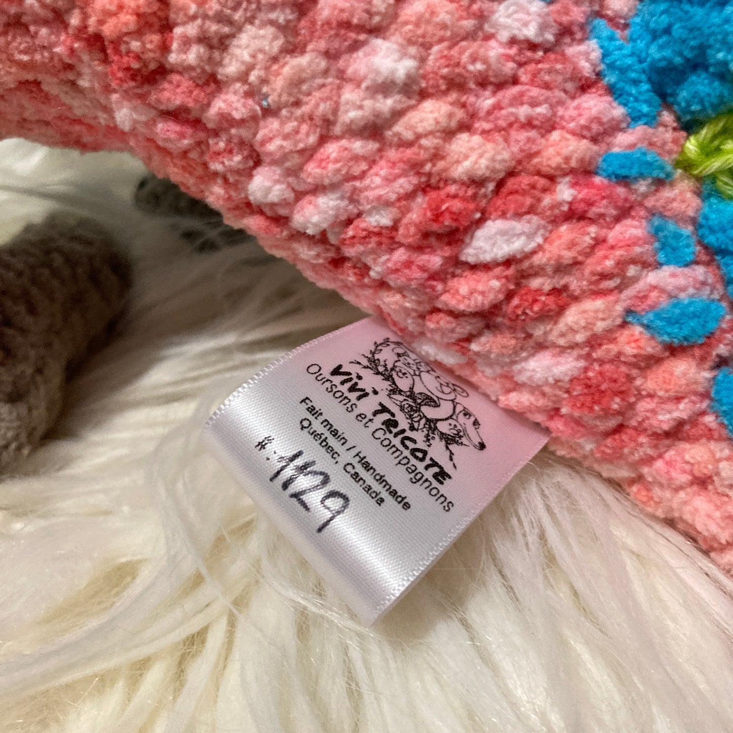 REX LE T-REX ROSE-CORAIL à grosse bedaine, peut être personnalisé en TOUTOU DE NAISSANCE (#1129)