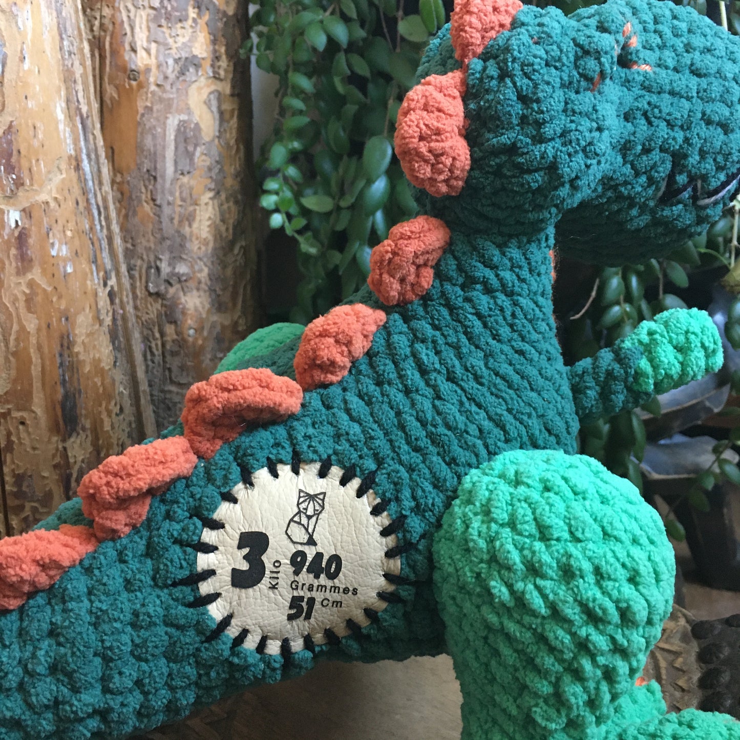 REX LE T-REX ROSE-CORAIL à grosse bedaine, peut être personnalisé en TOUTOU DE NAISSANCE (#1129)