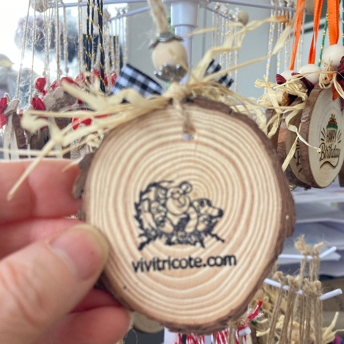 THANK YOU - WOODEN LOG ORNAMENT (5-6 cm)