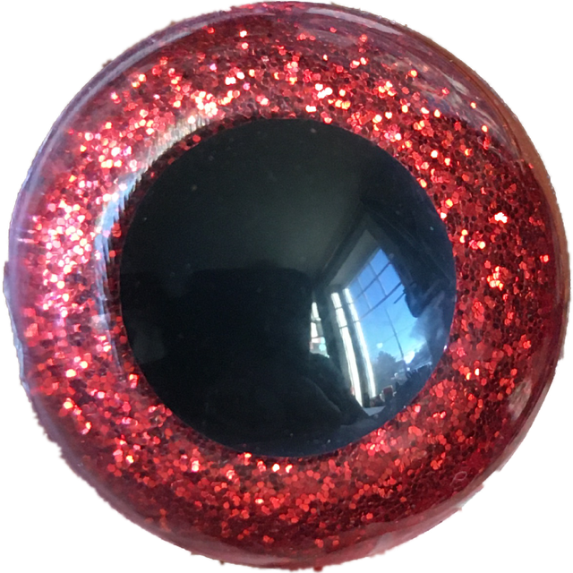 YEUX BLING-BLING couleur 6)ROUGE / 24mm