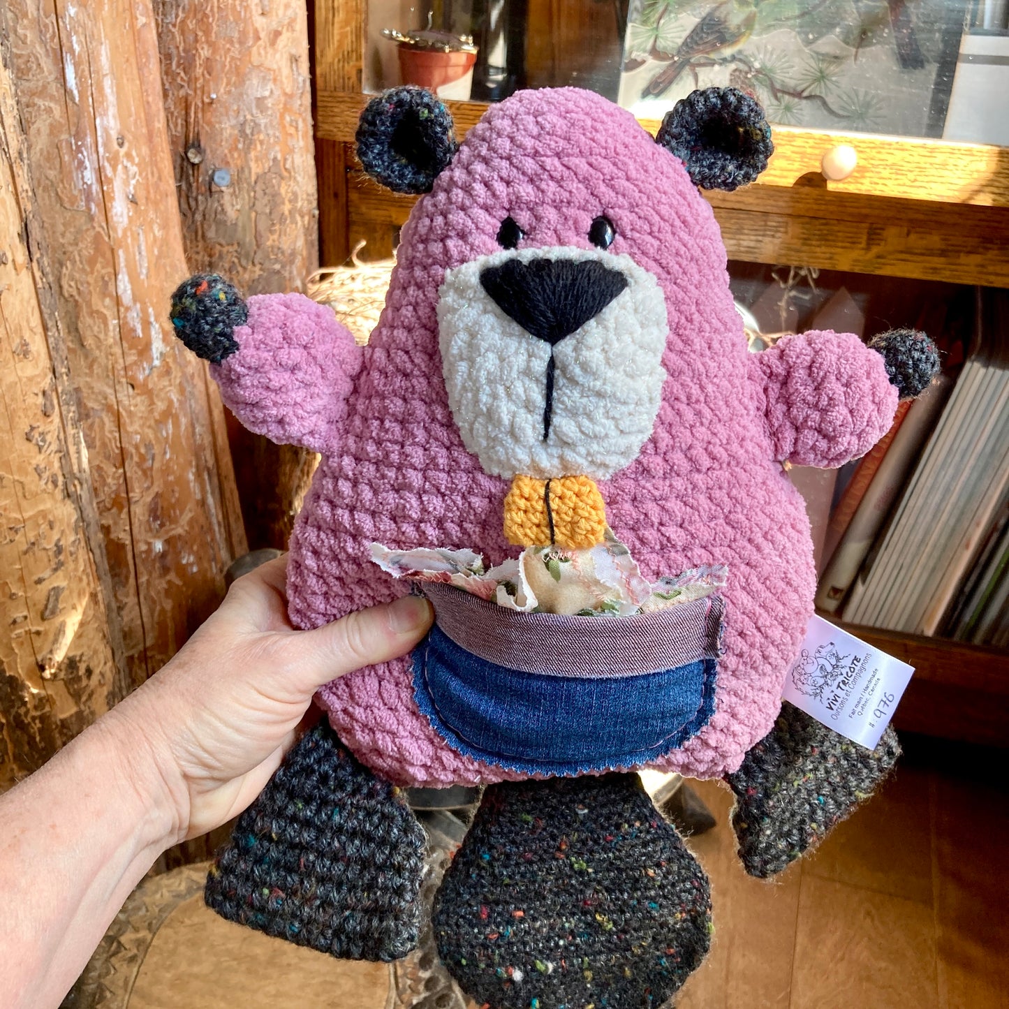 WILMA THE MOM BEAVER pink-purple, friend of the tooth fairy