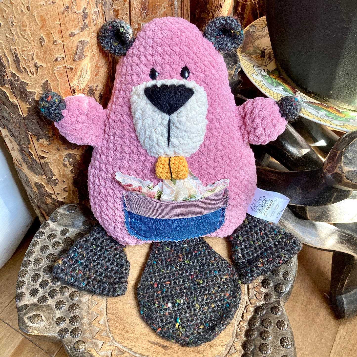 WILMA THE MOM BEAVER pink-purple, friend of the tooth fairy