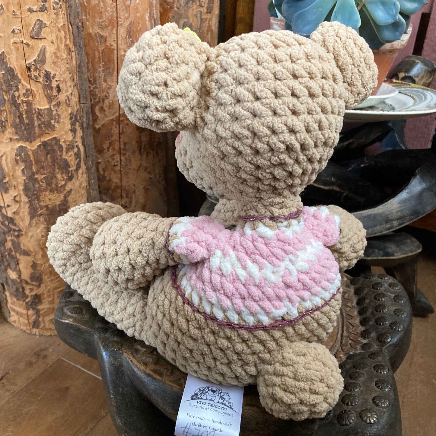 MINNIE L’OURSON - amigurumi à grosse bedaine - peut être personnalisé en PELUCHE DE NAISSANCE