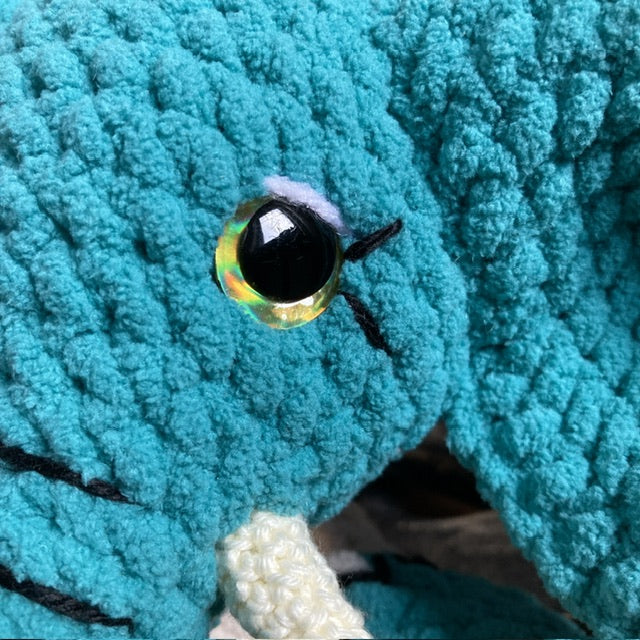 BOUMBA L’ÉLÉPHANT TURQUOISE à grosse bedaine - peut être personnalisé en PELUCHE DE NAISSANCE