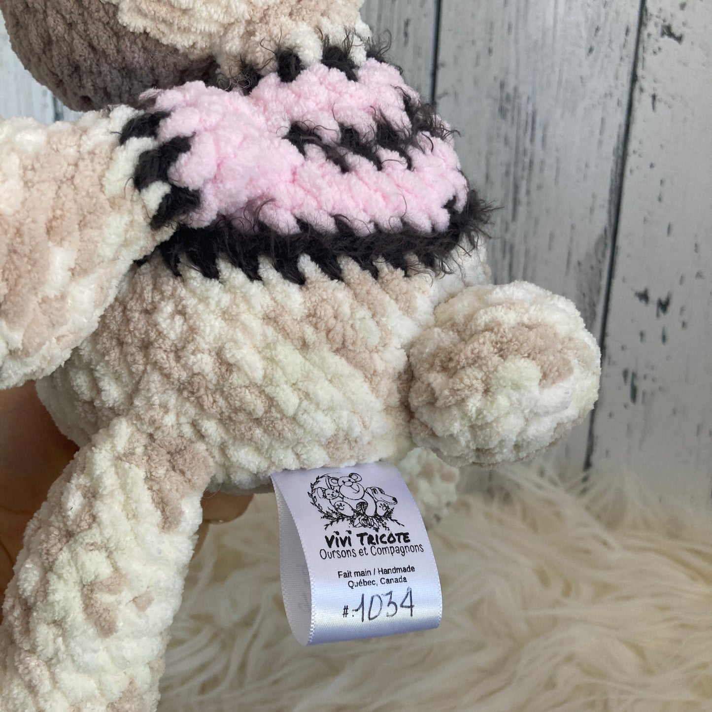 MINNIE THE POLAR BEAR - amigurumi with big belly - can be personalized as a BIRTH PLUSH (Copy)